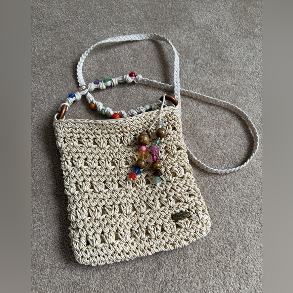 Cappelli Straworld Handbags - Cappelli Straworld: Strawlike Glass Beaded crossbody purse